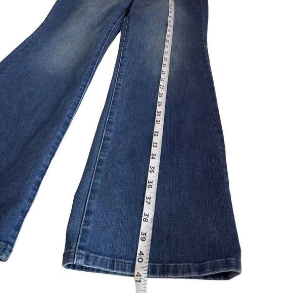 Soft Surroundings Hi-Rise Pull On Denim Jeans Womens Medium Casual Comfort - Picture 7 of 11